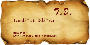 Tamási Dóra névjegykártya