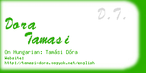 dora tamasi business card